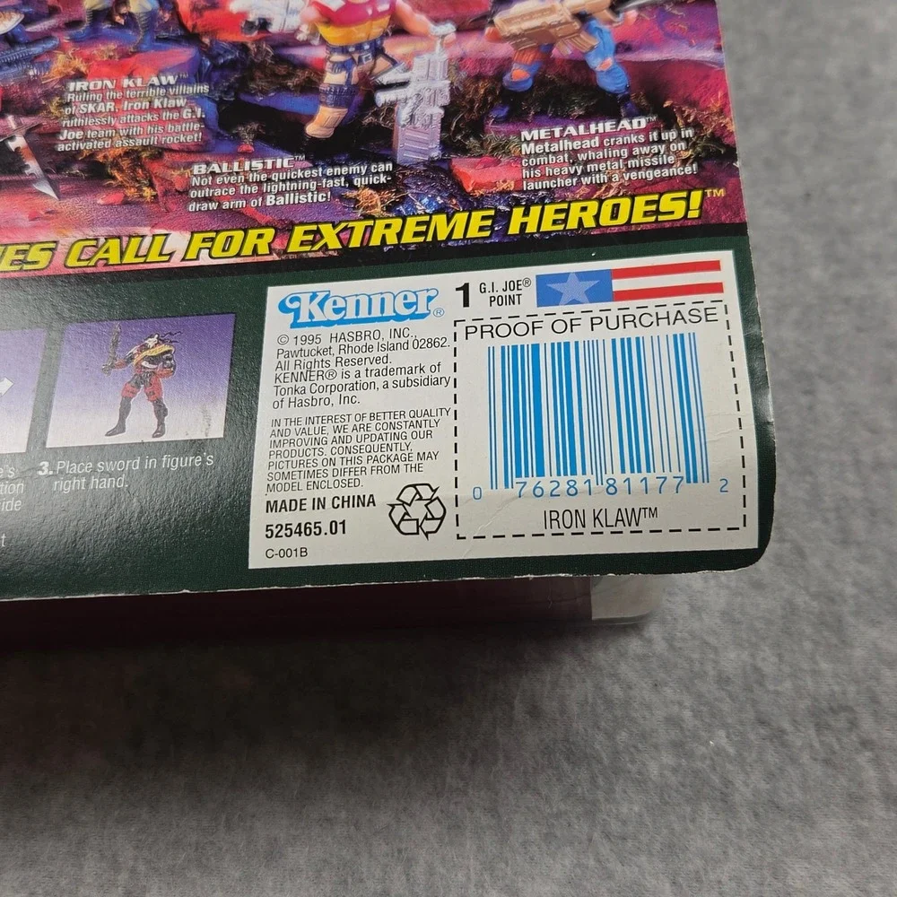 GI Joe Extreme Iron Klaw Action Figure 1995 Kenner Vintage New Sealed